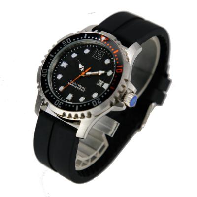 China 2020 New Stainless Steel Automatic Soft Silicone Band Removable Bezel Date Bezel Men's Dive Watch for sale