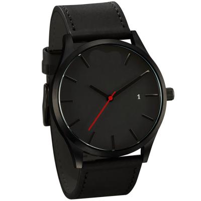 China Complete Calendar Except 20% Hot Sale Classic Men Matt Black Wristwatch for sale