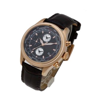 China Classic Automatic Date Glass Dome Business Chronograph Movement Men Wristwatches for sale