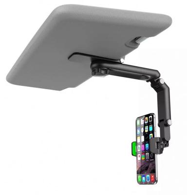 China Adjustable Multinational Rotational Desk Clip Mobile Phone Stand Holder Car Mount Sun Visor Car Phone Holder for sale