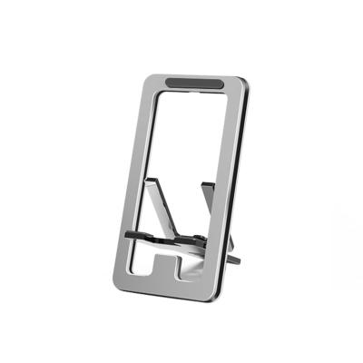 China Adjustable Ultra Thin Aluminum Alloy Tablet Live Phone Stand Holder Foldable Aluminum Mobile Phone Holder for sale