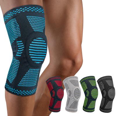 China 2022 New Next Breathable 3D Knitted High Elastic Nylon Knee Support Sleeve Compression Sports Knee Brace With Belt for sale