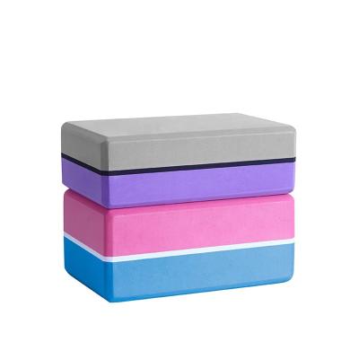 China Yoga Exercises EVA Yoga Block Exercise Fitness Custom Tool Multiple Colors High Density Yoga Block for sale