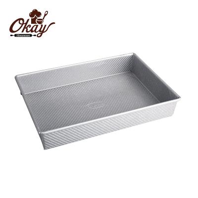 China Durable Heavy Gauge Aluminized BK-E0020 Roasting Steel Non-Stick Casserole/Rectangular Lasagna Pan 9.5-Inch Rotisserie 9.5-Inch X 13.5-Inch Casserole 0.8mm for sale