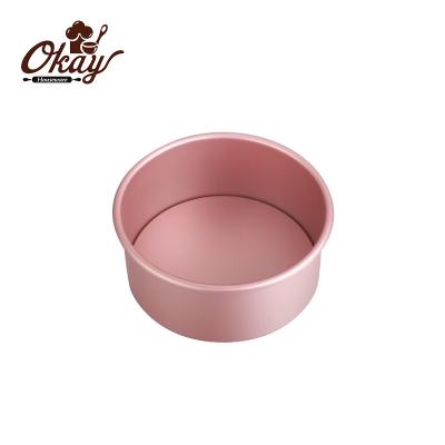 China BK-R0014 Viable Nonstick Bakeware/Nonstick Cake Pan Round Pan - 7 inch, Rose Golden/Champagne Golden Coating for sale