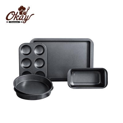 China BK-D6027 5-Piece Sustainable Non-Stick Carbon Steel Bakeware Set / For Baking And Baking Sheet Of Bread And Buns And Cake Cookies for sale