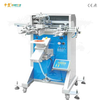 China Flacher halb automatischer Siebdrucker With Moving Table zu verkaufen