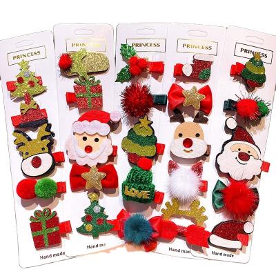 China Christmas Hairpins Gift Set Santa Claus Tree Hairgrip Girls Hairclips Hair Accessories Wholesale Cute British Christmas Hairpins Gift Set Santa Claus Tree Hairgrip Girls Hairclips for sale