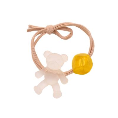 China Colorful Bear Hair Band Girls Scrunchies Korean Lovely Elastic Hair Bear Hair Band Girls Scrunchies Candy Rope Wholesale Korean Hair Elastic for sale