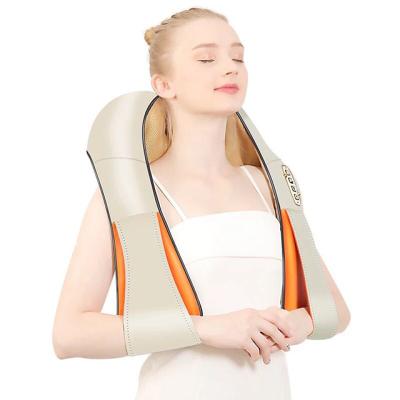 China Bella Shiatsu Neck Massager Shoulder Massager Pad Electric Heating Head Shoulder Waist Massage for sale