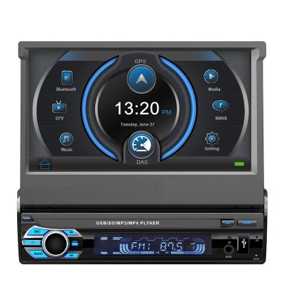 China 7inch single din indash car stereo MP5 player with BT, mirror link, FM radio, USB, AUX. for sale