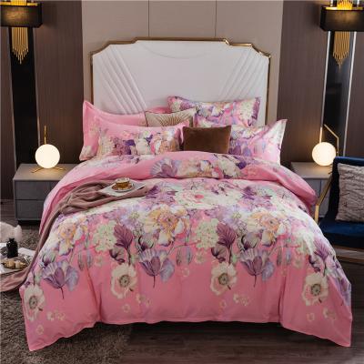 China Good Designer Anti-Static For Spring Hot Sale Colors Beautiful Comfortable1800 Series 100% Polyester Flat Sheet Bedding Set for sale