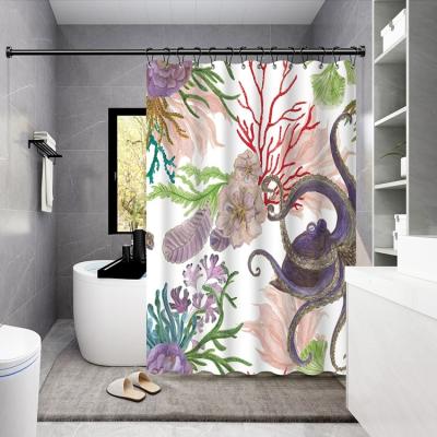 China Cheap Price Viable Shower Curtain Luxury Hotel Digital Printing Shower Curtain Bathroom Curtains for sale