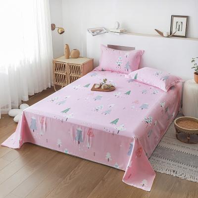 China Hot Sale High Quality Cheap Price 100%Pure Cotton Fabric Bedding Set Sheet Anti-Static for sale