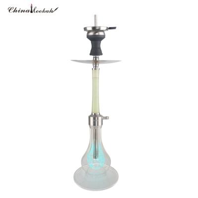 China Wholesale Shisha Stocks of New Design Stainless Steel and Germany Fluorescence Resin Shisha SS Hookah Click Hookah for sale