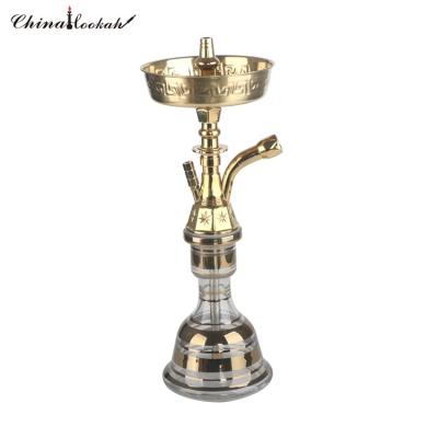 China Stainless steel gold color zink alloy and fluorescence resin Egypt style hookah warehouse stock for sale