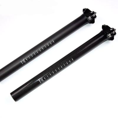 China MTB seatpost 27.2/30.8/31.6mm full carbon seat tube 3K JSPSP03 for sale