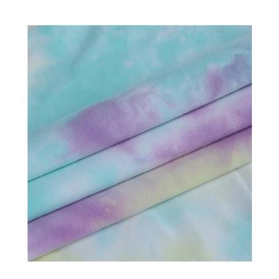 China Wholesale French Viable Cotton Terry Tie Dye Fabric for sale