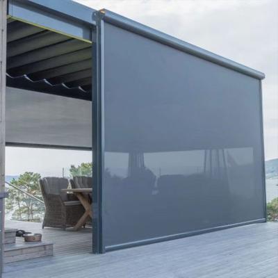 China Modern Outdoor Swimming Pool Metal Waterproof Shade Blackout Shutters Garden Aluminum Bioclimatic Roller Windproof Blinds for sale