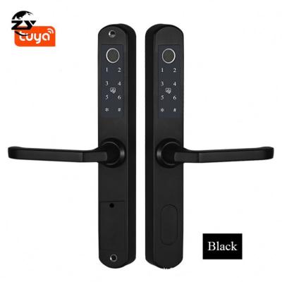 China Outdoor Security Multi-Function Glass Door Patio Sliding Door Lock Wifi Fingerprint Open Tuya Waterproof Double Fingerprint Lock for sale