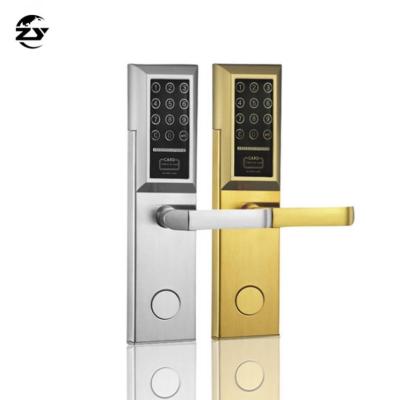 China Customized Wholesale Cheap Zinc Alloy Rfid Apartment Office Home Hotel Locks Smart Card Password Door Lock Handle Electric Door Lock for sale