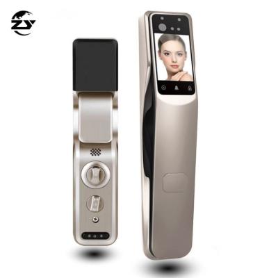 China No Touch High Energy Density 3D Face Recognition Digital Smart Door Lock With Fingerprint Face Palm Vein ID Password Card Key for sale