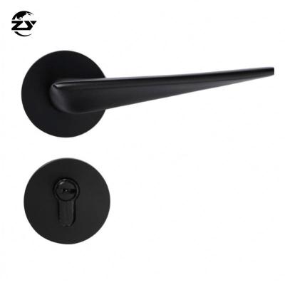 China Wholesale High Quality Black Bathroom Handle Household Door Locks Factory Price Interior Door Aluminum Door Locks for sale