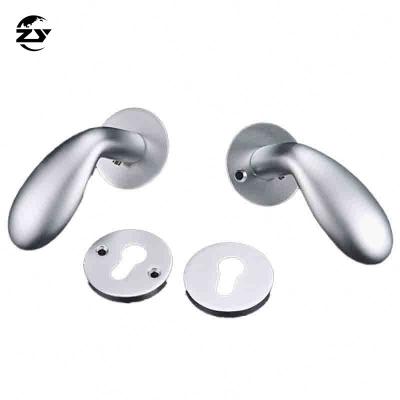 China Household Door Locks Professional Factory High Quality Brushed Silver Modern Door Locks Handle Set Handel Interior Lock Interior Doors for sale