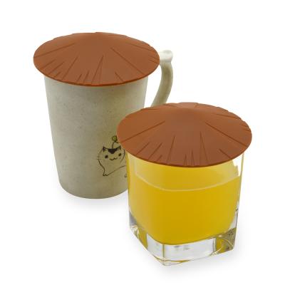 China BHD Shenzhen Supplier Food Grade Drinking Cup Viable Universal Cute Straw Hat Shaped Reusable Coffee Tea Silicone Cup Cover for sale