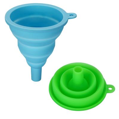 China BHD Viable Silicone Collapsible Funnel Set for Cooking Oil Food and Water Bottling for sale