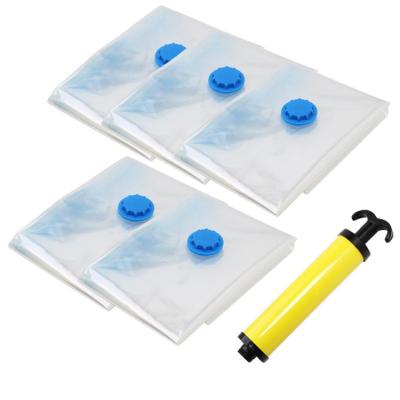 China Double Zipper Plastic Storage Foldable Vacuum Compressed Remover Vacuum Storage Bag For Comforter Blanket for sale