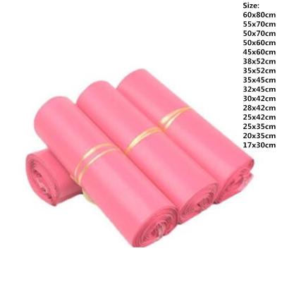 China Custom Matte Pink Wholesale Cheap Price Advertisement Bags 10x13 Biodegradable For Clothing Packaging for sale