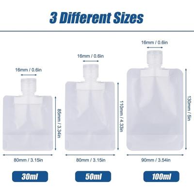 China 20ml Plastic Moisture Proof Customized Holder Up Stand Up Pouch With Spout Printing For Juice for sale