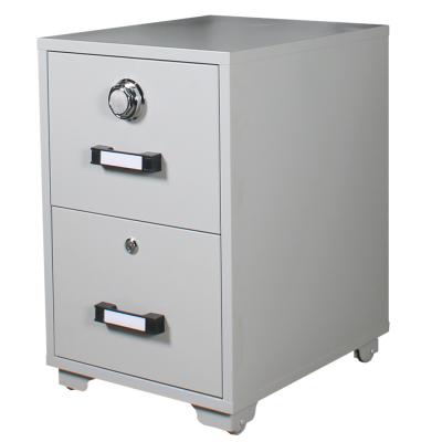 China Fireproof Safes And Fire Resistant Filing Cabinets 2 Drawers With Safe Combination Lock OF-1000D for sale