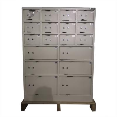 China High Quality Wholesale Price 18 Doors Stainless Steel Safe Compartment Locker For Bank And Hotel Lobby HM-37T for sale