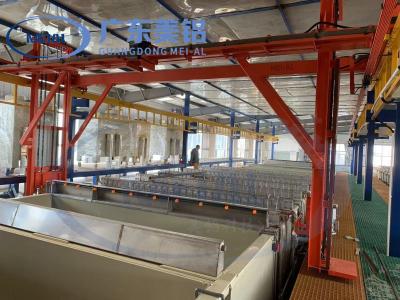 China Horizontal Automated Anodizing Line with Effluent Treatment Plant Waste Treatment System and Increased Flexibility for sale