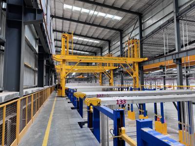 China Oppervlaktebehandeling tot 6500MM-7500MM Aluminiumprofiel Filmdikte 10-25um Anodiserende productielijn voor zonneprofiel Te koop