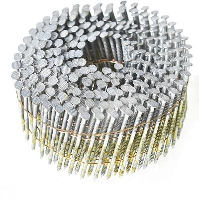 China Cap Siding Nails 1-1/2-Inch 15-Degree Assembled Wire Coil Nails Ring Shank Hot-Dipped Galvanized for sale