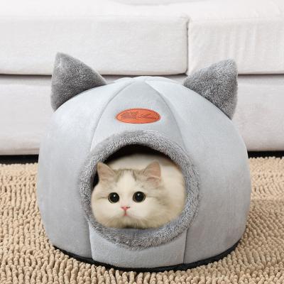 China Wholesale Sustainable Soft Pet Sleeping Bag Cat Bed For Cats Dogs Nest Kennel Bed for sale