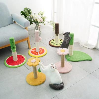 China Sustainable Pet Supplies Fruit Cat Climbing Frame Cat Scratching Post Interactive Cat Toy for sale