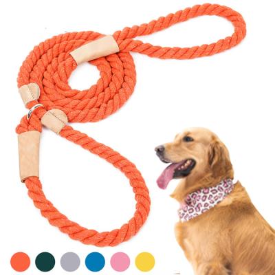 China Viable No Pull Training Durable Dog Leash Eco Friendly , Heavy Duty Braided Rope Lead Pet Leash Training for sale