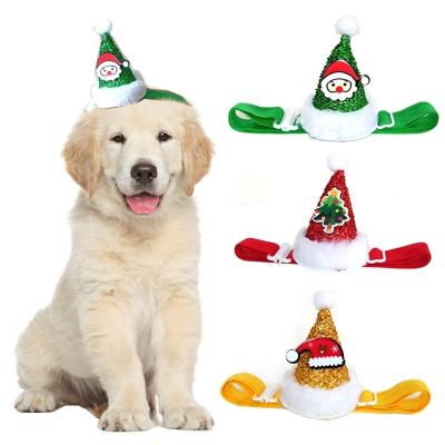 China Sustainable Explosive Patterns Pet Christmas Hat Pet Hat Pet Christmas Decoration for sale