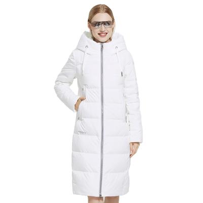 China New Winter Waterproof Women's MIEGOFCE Jacket Long Warm Down Jacket Stand Collar With Hood Cold Warm Down Coat Windproof Parkas for sale