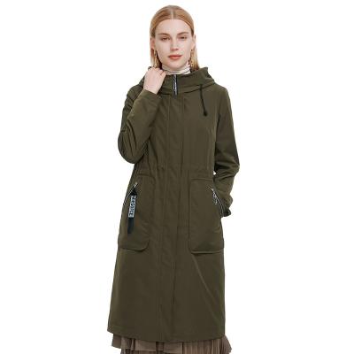 China MIEGOFCE Collection Spring Autumn Hooded Windbreaker Jacket Women Waterproof Ditch Coat With Patch Pockets Women Waterproof Parka for sale