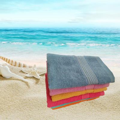 China Viable Cheap Price 80% Cotton 20% Polyester Cheap Single Color Bath Towel For Wholesale for sale