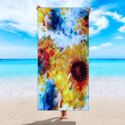 China High Quality QUICK DRY Cotton Beach Towels With Logo Print Custom Cotton Printed Beach Towel For Beach for sale