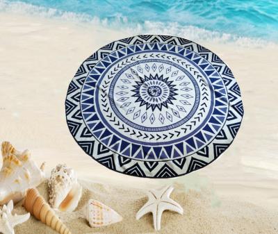 China Wholesale custom round beach towel QUICK DRY with logo round sand resistant beach towel for beach for sale