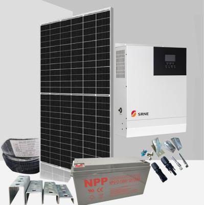 China Home 5kw Off Grid Solar Power Energy Generation System with inverter controller battery wire complete Household Solar System for sale