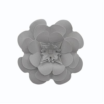 China Eco-friendly And Durable 3D Lotus Flower On Metal Artwork Modern Home Wall Style Decor Sculpture Interior Craft for sale