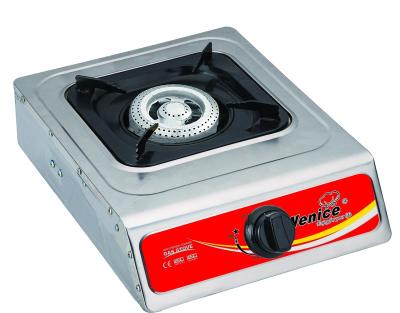 China Household Stainless Steel Gas Stove Auto Ignition Single Burner for sale